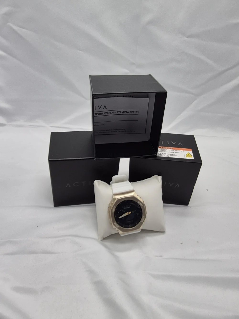 Activa Stamina Series Sport Watch - White & Rose Gold